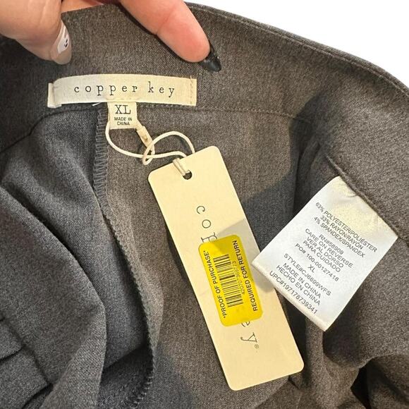 Grey pleated mini skort miniskirt - Picture 6 of 6